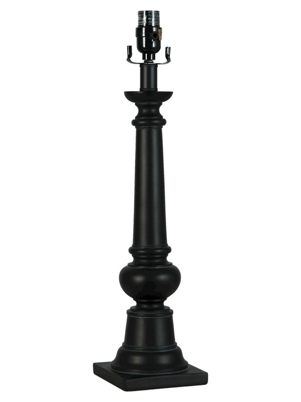 21"x5.25" Column Large Lamp Base Black - Threshold™: Polyresin, UL Listed, Fits
